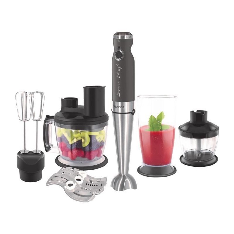 Mixeur plongeant 9 en 1 - SENCOR - SHB 5501CH-EUE3 - 1200 W - Gris