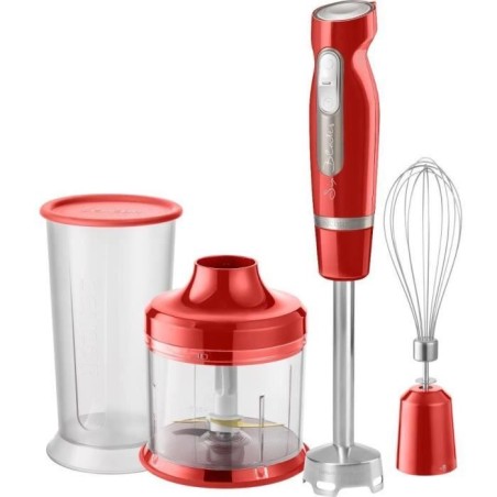 Mixeur plongeant - SENCOR - SHB 4464RD - 800W - Rouge - Avec accessoires