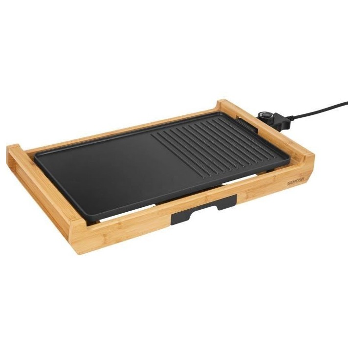 Grill électrique - SENCOR - SBG 206BK - 1800 W - Noir / Bambour Grill électrique - SENCOR - SBG 206BK - 1800 W - Noir / Bambour