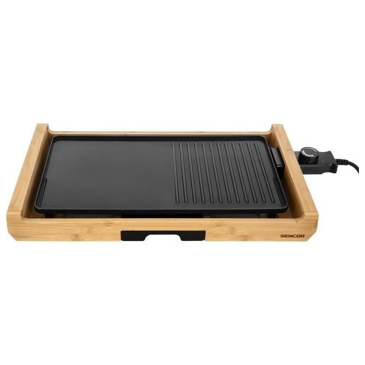 Grill électrique - SENCOR - SBG 206BK - 1800 W - Noir / Bambour Grill électrique - SENCOR - SBG 206BK - 1800 W - Noir / Bambour