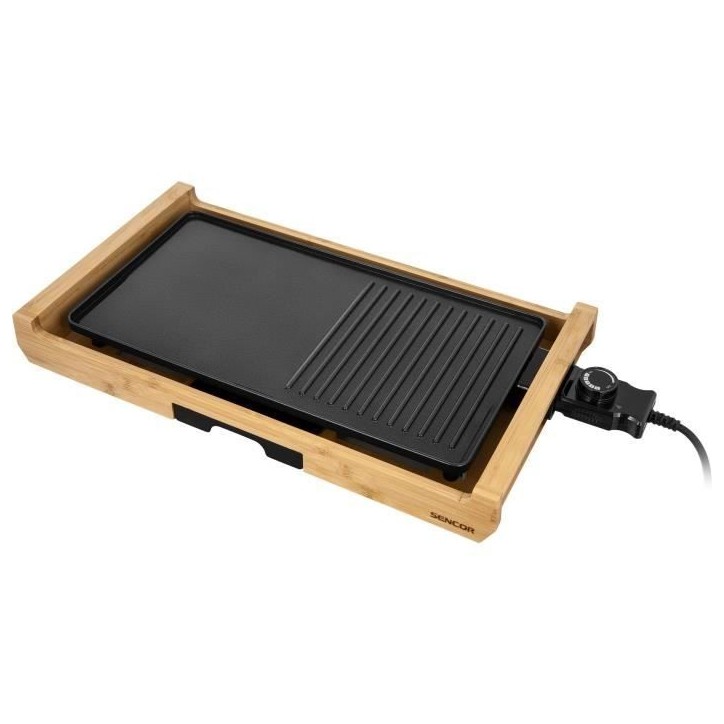 Grill électrique - SENCOR - SBG 206BK - 1800 W - Noir / Bambour Grill électrique - SENCOR - SBG 206BK - 1800 W - Noir / Bambour