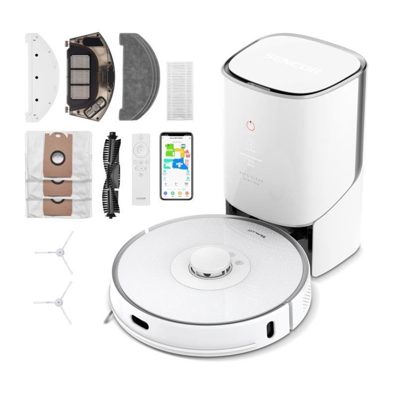 Aspirateur Robot Laveur - SENCOR - SRV 9385WH - 4000 Pa - 200 min - 70