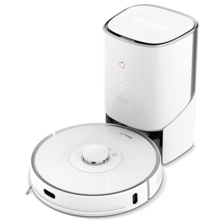 Aspirateur Robot Laveur - SENCOR - SRV 9385WH - 4000 Pa - 200 min - 70 db - Blanc Aspirateur Robot Laveur - SENCOR - SRV 9385WH - 4000 Pa - 200 min - 70 db - Blanc