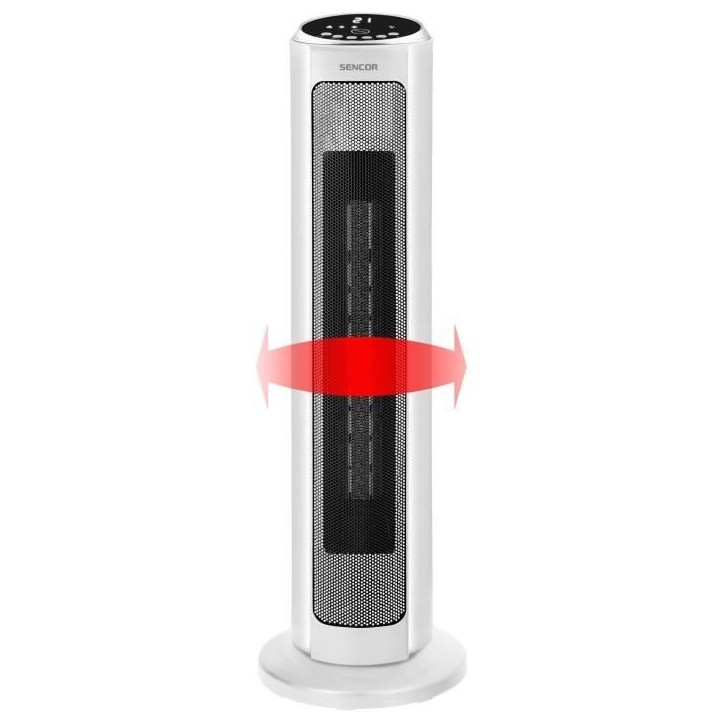 Radiateur tour en céramique - SENCOR - SFH 8994WH - Jusqu'a 2000 W - 3 modes - 24 m² / 60 m³ - Télécommande - Blanc Radiateur tour en céramique - SENCOR - SFH 8994WH - Jusqu'a 2000 W - 3 modes - 24 m² / 60 m³ - Télécommande - Blanc