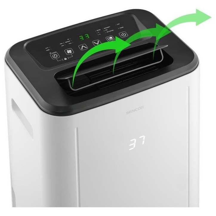 Déshumidificateur mobile intelligent - SENCOR - SDH 2028WH - 360 W - 20 L/jour - Réservoir : 6 L - 2 vitesses - Blanc Déshumidificateur mobile intelligent - SENCOR - SDH 2028WH - 360 W - 20 L/jour - Réservoir : 6 L - 2 vitesses - Blanc