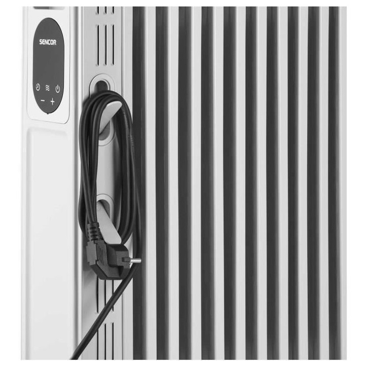 Radiateur électrique bain d'huile - SENCOR - SOH 6213WH - 2500 W - Panneau de commande numérique - Blanc