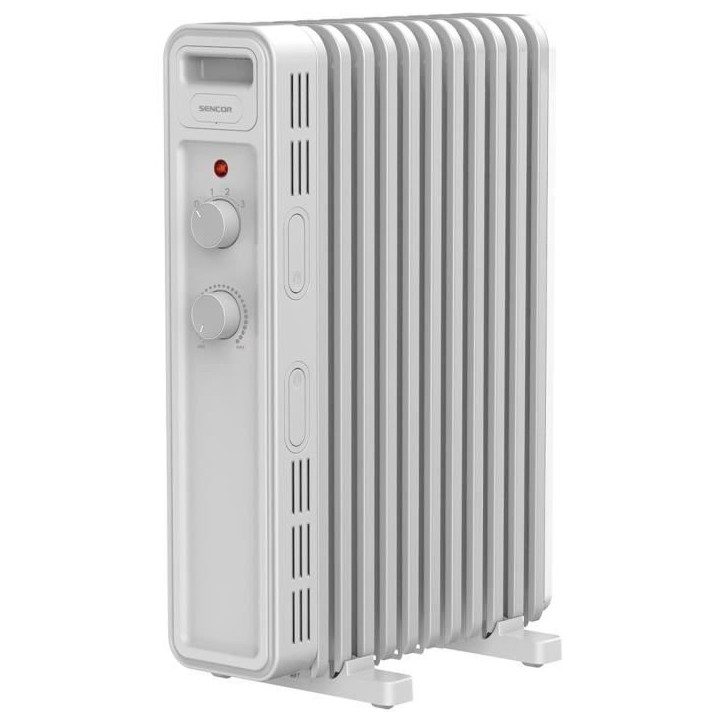 Radiateur électrique bain d'huile - SENCOR - SOH 3411WH - 2300 W - 2 boutons - Blanc