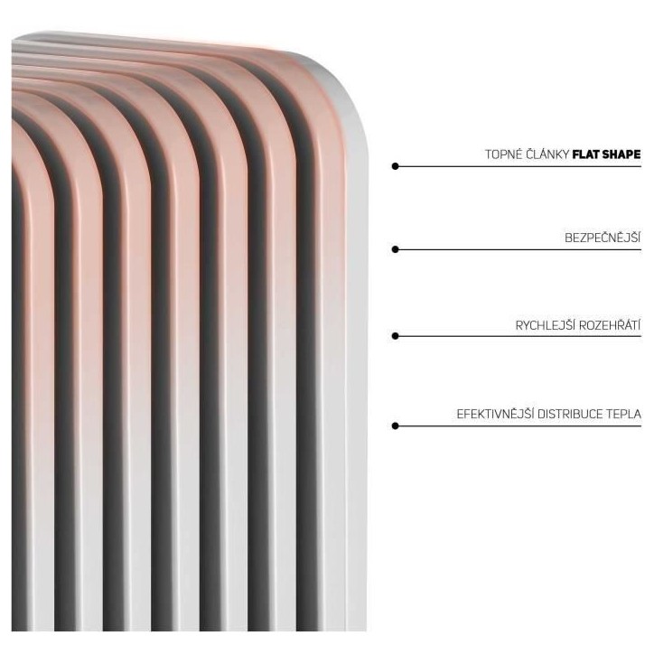 Radiateur électrique bain d'huile - SENCOR - SOH 3411WH - 2300 W - 2 boutons - Blanc