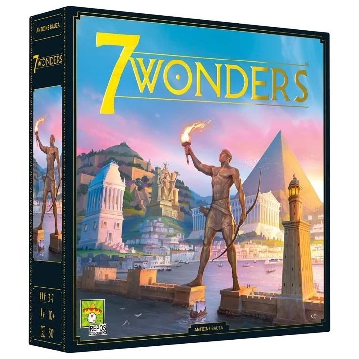 Repos Production | 7 Wonders - Nouvelle version | Unbox Now | Jeu de société | a partir de 10 ans | 3 a 7 joueurs | 30 minutes