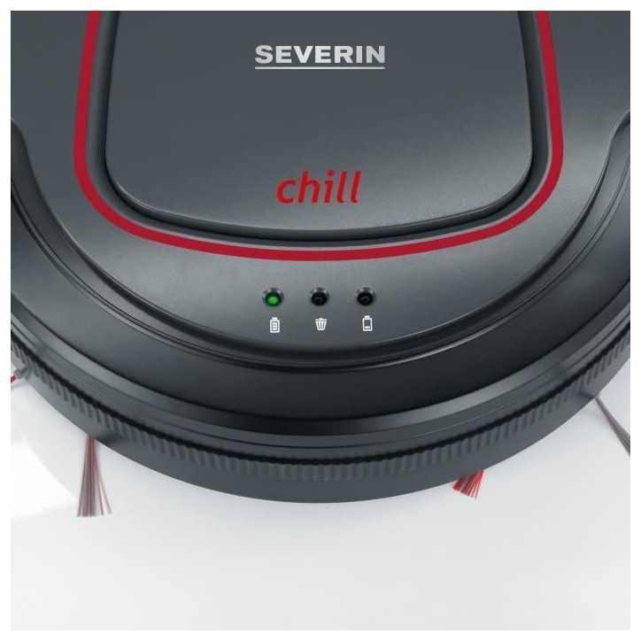 Aspirateur robot SEVERIN - Batterie Lithium 12,8V - Autonomie 90min. - Réservoir 350ml - Silencieux 65dB