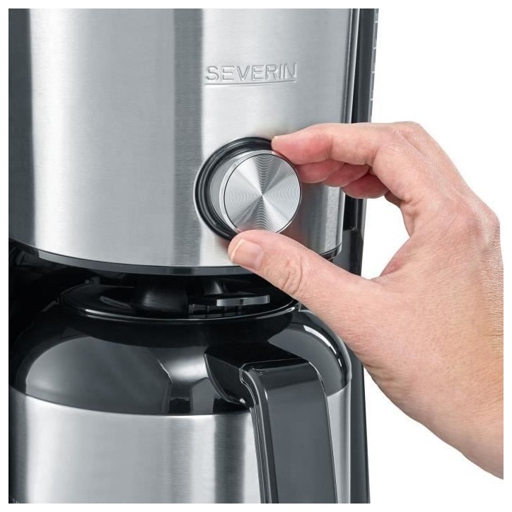 Cafetiere filtre isotherme SEVERIN KA4845 - 8 tasses - 1 L - 1 000 W - Sélecteur d'arôme - Inox/Noir Cafetiere filtre isotherme SEVERIN KA4845 - 8 tasses - 1 L - 1 000 W - Sélecteur d'arôme - Inox/Noir