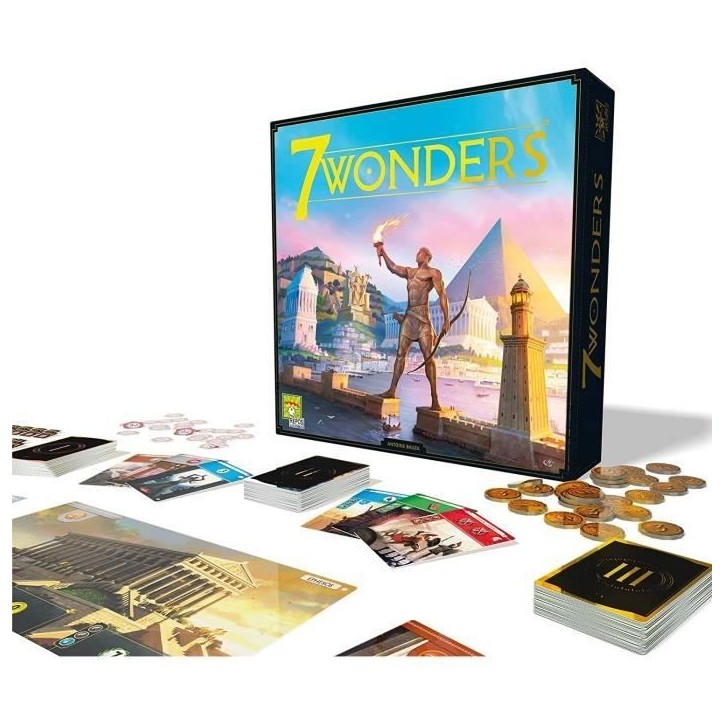 Repos Production | 7 Wonders - Nouvelle version | Unbox Now | Jeu de société | a partir de 10 ans | 3 a 7 joueurs | 30 minutes