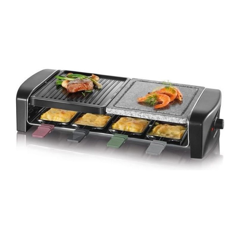 Appareil a raclette SEVERIN - RG9645 - Jusqu'a 8 personnes - Plaques d
