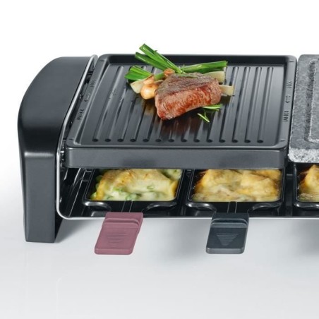Appareil a raclette SEVERIN - RG9645 - Jusqu'a 8 personnes - Plaques de cuisson combinées - 1400W