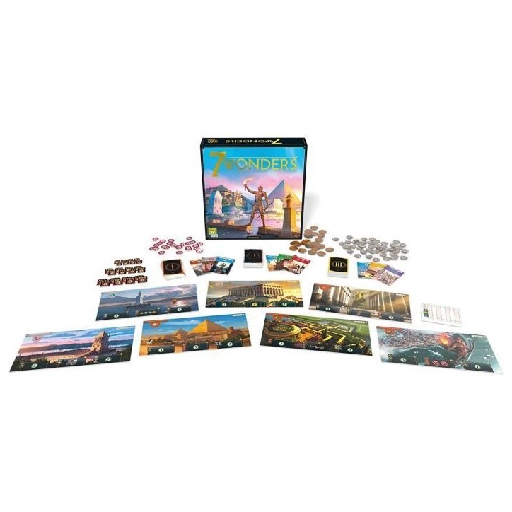 Repos Production | 7 Wonders - Nouvelle version | Unbox Now | Jeu de société | a partir de 10 ans | 3 a 7 joueurs | 30 minutes
