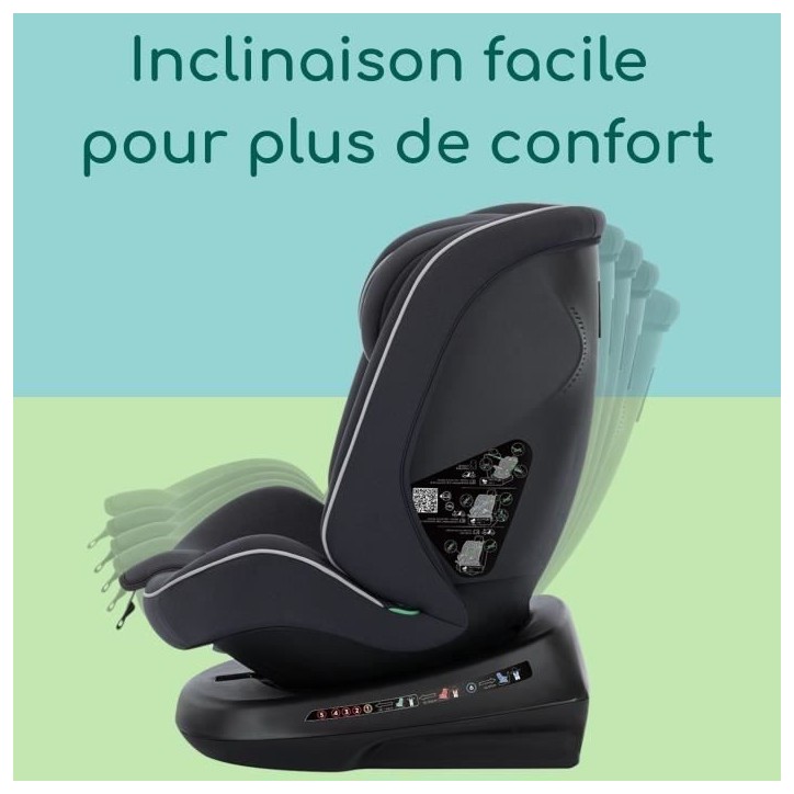 SAFETY 1ST Siege auto Cosmo I-Safe I-Size, De 0 a 12 ans, 40 - 150 cm, Installation facile de la ceinture, Rotation a 360°, Bla SAFETY 1ST Siege auto Cosmo I-Safe I-Size, De 0 a 12 ans, 40 - 150 cm, Installation facile de la ceinture, Rotation a 360°, Bla