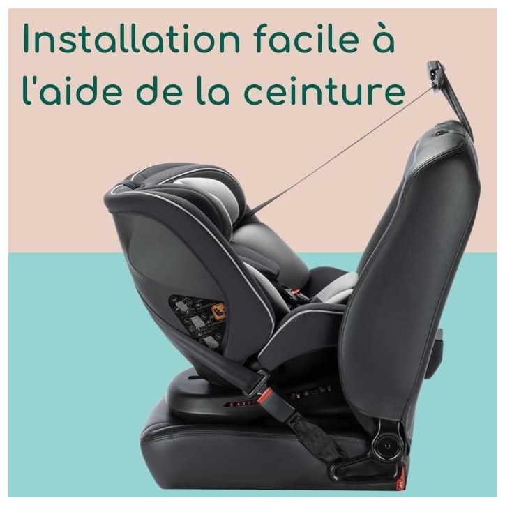 SAFETY 1ST Siege auto Cosmo I-Safe I-Size, De 0 a 12 ans, 40 - 150 cm, Installation facile de la ceinture, Rotation a 360°, Bla SAFETY 1ST Siege auto Cosmo I-Safe I-Size, De 0 a 12 ans, 40 - 150 cm, Installation facile de la ceinture, Rotation a 360°, Bla