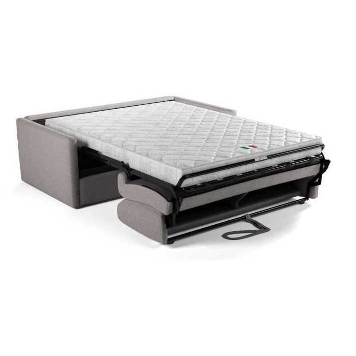 Canapé convertible express - 3 places - SMALL - Tissu gris - 168 x 98 x 86 cm