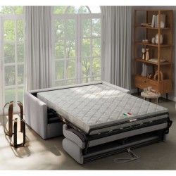 Canapé convertible express - 3 places - SMALL - Tissu gris - 168 x 98