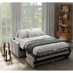 Canapé convertible express - 3 places - SMALL - Tissu gris - 168 x 98