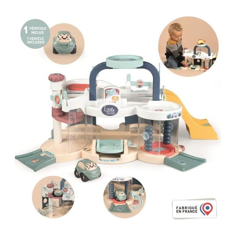 Garage Little Smoby Premier - 1 voiture incluse - des 18 mois