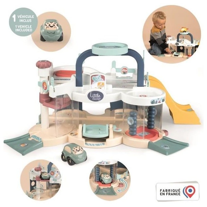 Garage Little Smoby Premier - 1 voiture incluse - des 18 mois