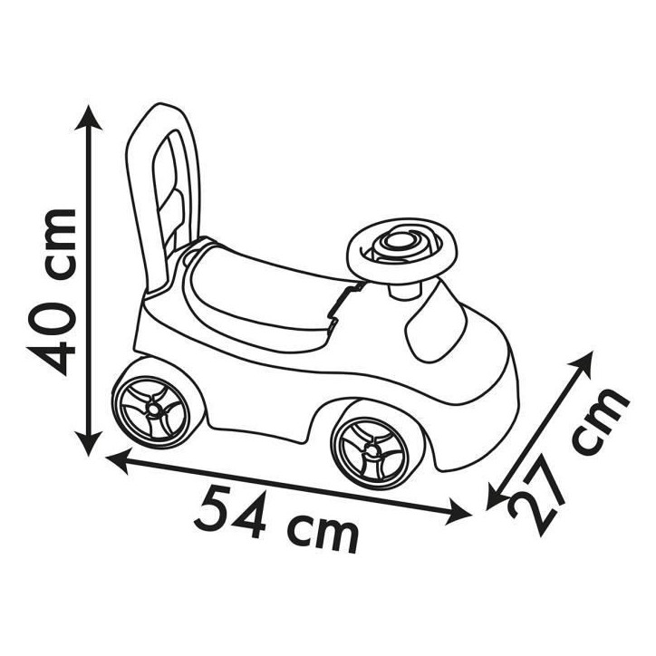 Smoby - Porteur auto enfant 2 en 1 - Disney Princesse - Coffre sous la selle - Des 10 mois - Fabrication française