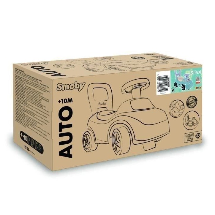 SMOBY - Stitch Porteur Auto - des 10 mois
