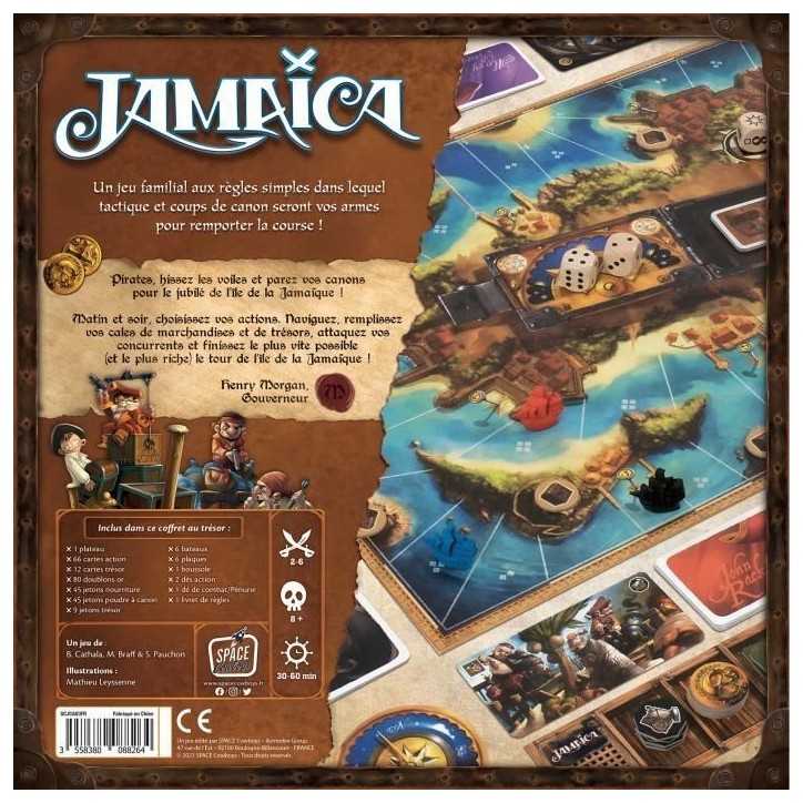 Jamaica - ASMODEE - Édition 2021 - Jeu de plateau familial - 2 a 6 joueurs - 45 min