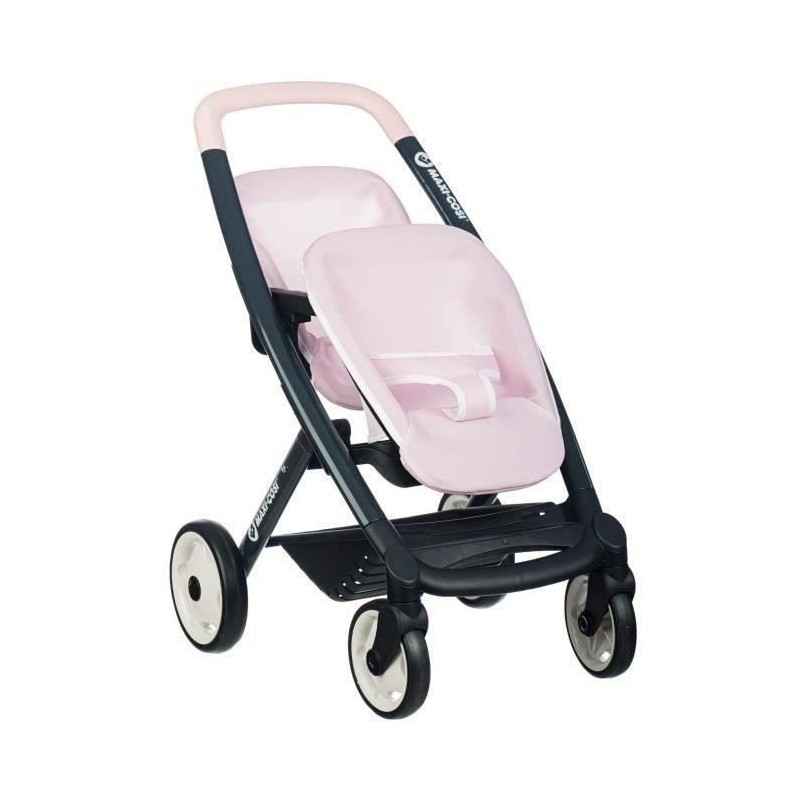 SMOBY - Maxi-Cosi Poussette Jumeaux Rose - des 3 ans SMOBY - Maxi-Cosi Poussette Jumeaux Rose - des 3 ans