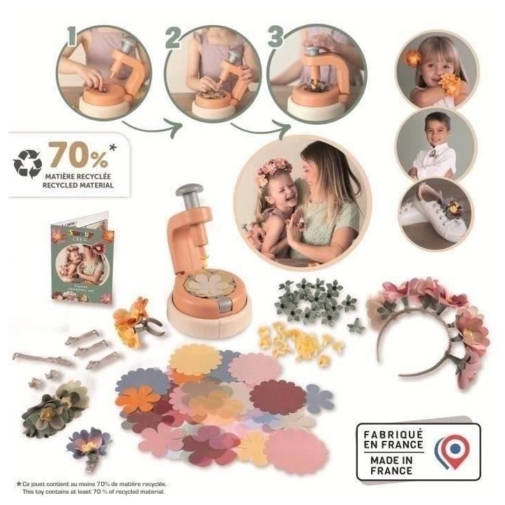 SMOBY - Smoby Créa - Set Bijoux Fleurs - des 3 ans