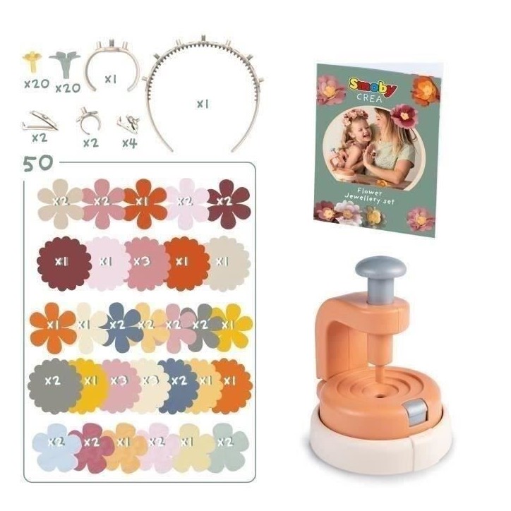 SMOBY - Smoby Créa - Set Bijoux Fleurs - des 3 ans