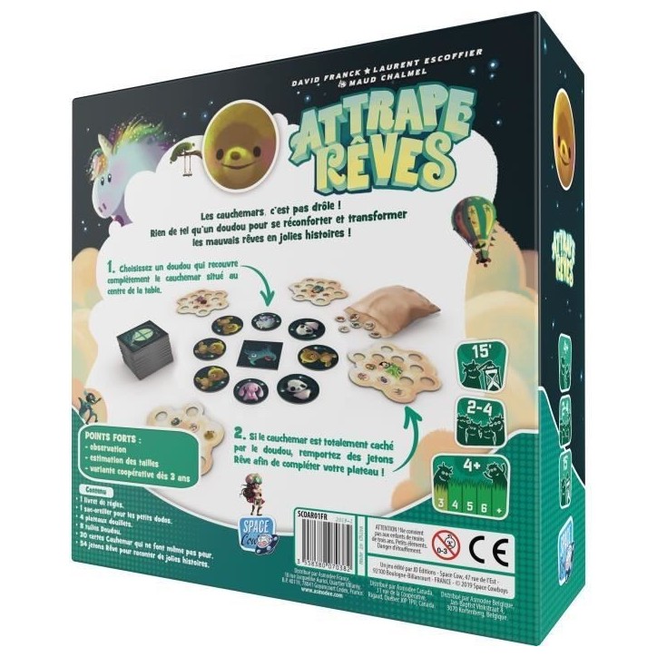 Space Cow | Attrape reves | Jeu de société | a partir de 4 ans | 2 a 4 joueurs | 15 minutes