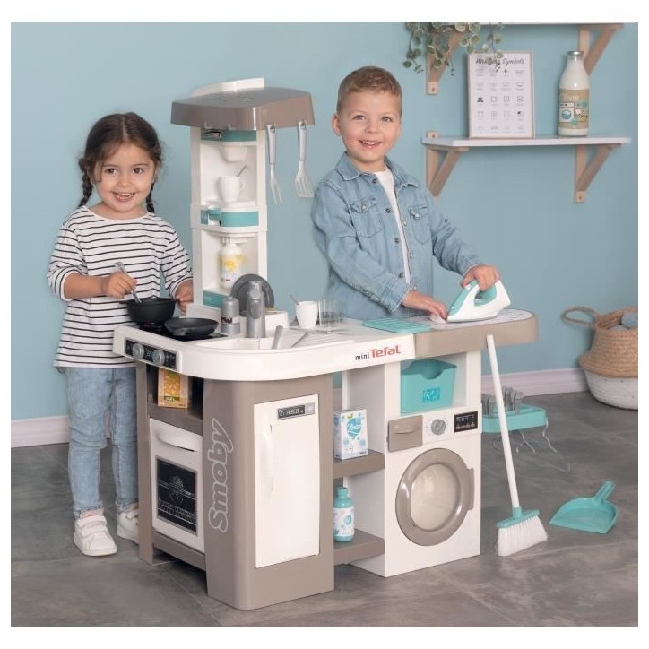 SMOBY - Tefal cuisine clean - Jouet d'imitation cuisine et ménage - 36 accessoires - Fonctions sonores - Des 3 ans SMOBY - Tefal cuisine clean - Jouet d'imitation cuisine et ménage - 36 accessoires - Fonctions sonores - Des 3 ans