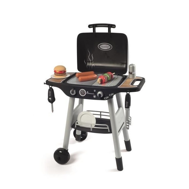 Smoby - BBQ Grill - Barbecue pour enfant - 18 accessoires - Fonctions flammes rétractables et boutons sonores - Fabriqué en Fr Smoby - BBQ Grill - Barbecue pour enfant - 18 accessoires - Fonctions flammes rétractables et boutons sonores - Fabriqué en Fr
