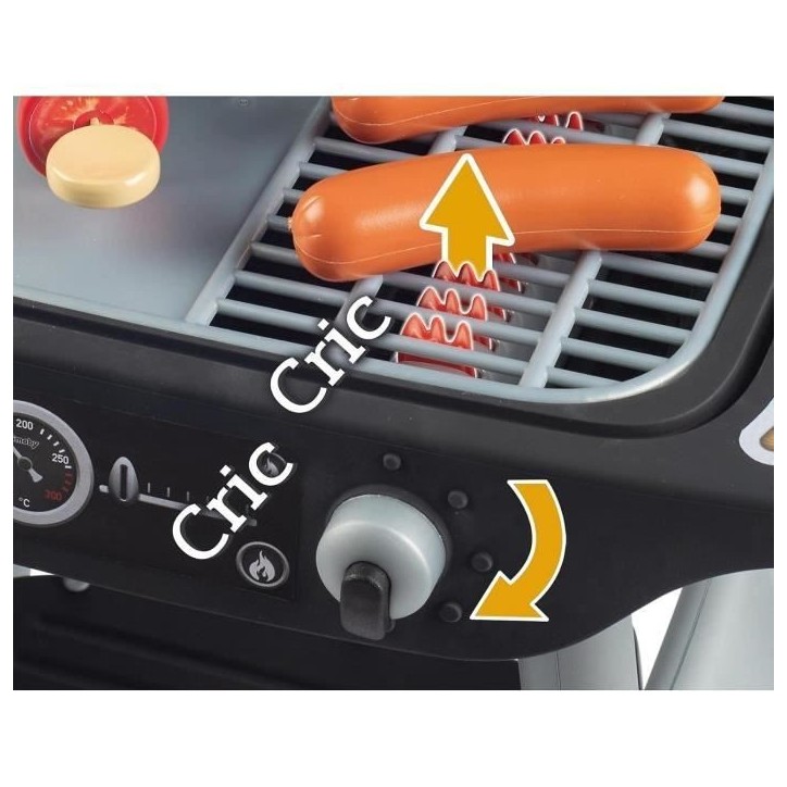 Smoby - BBQ Grill - Barbecue pour enfant - 18 accessoires - Fonctions flammes rétractables et boutons sonores - Fabriqué en Fr Smoby - BBQ Grill - Barbecue pour enfant - 18 accessoires - Fonctions flammes rétractables et boutons sonores - Fabriqué en Fr