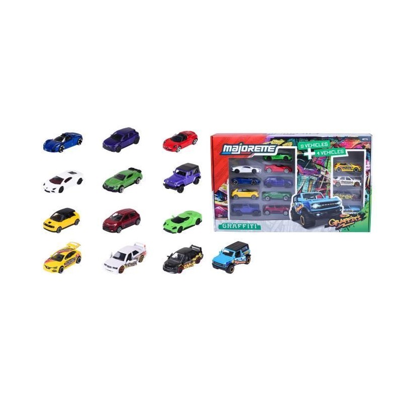 MAJORETTE - Majo SL Set13Pcs Graffiti 9+4 Exclu - des 3 ans