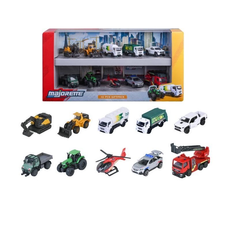 MAJORETTE - Majo City 10 Pcs Giftpack - des 3 ans MAJORETTE - Majo City 10 Pcs Giftpack - des 3 ans