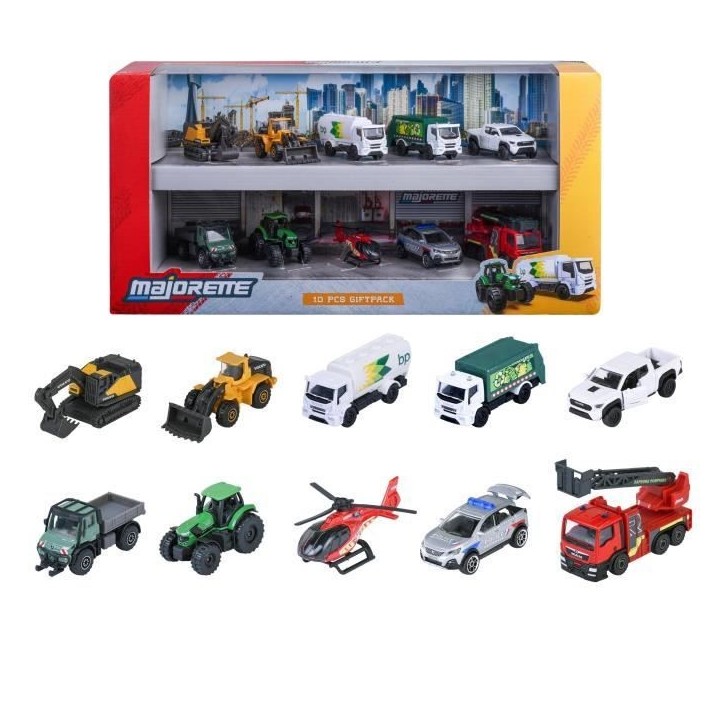 MAJORETTE - Majo City 10 Pcs Giftpack - des 3 ans
