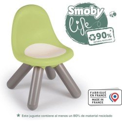 Smoby Life - Chaise enfant vert pomme - Pieds soufflés - Intérieur e
