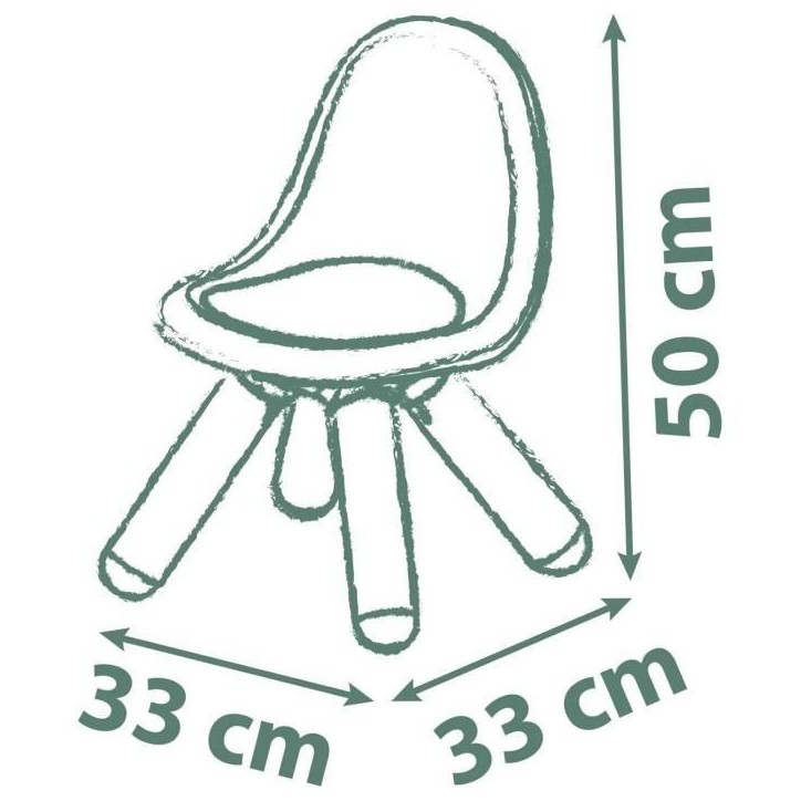 Smoby Life - Chaise enfant vert pomme - Pieds soufflés - Intérieur et Extérieur - Anti-UV Smoby Life - Chaise enfant vert pomme - Pieds soufflés - Intérieur et Extérieur - Anti-UV