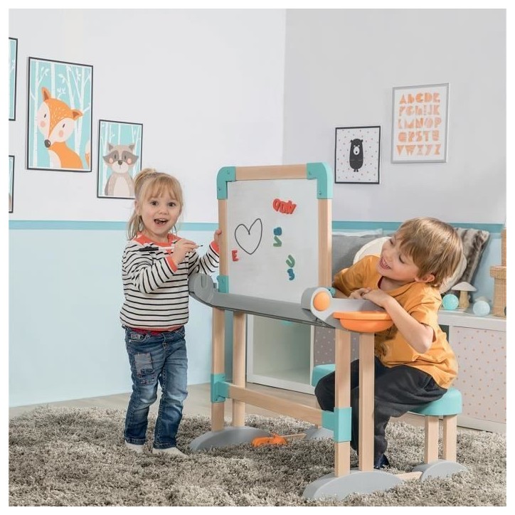 Smoby - Bureau Modulo Space - Transformable en Tableau Double Face - 80 Accessoires Inclus - Des 3 Ans - 420304 Smoby - Bureau Modulo Space - Transformable en Tableau Double Face - 80 Accessoires Inclus - Des 3 Ans - 420304