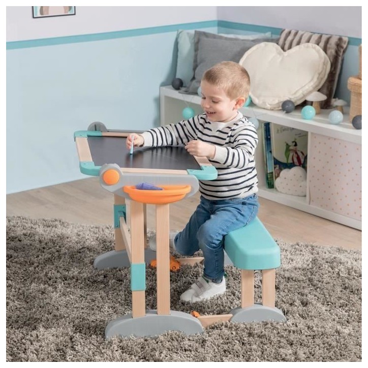 Smoby - Bureau Modulo Space - Transformable en Tableau Double Face - 80 Accessoires Inclus - Des 3 Ans - 420304 Smoby - Bureau Modulo Space - Transformable en Tableau Double Face - 80 Accessoires Inclus - Des 3 Ans - 420304