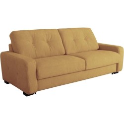Canapé convertible express - 2/3 places - SOA - Tissu gauffré - Ocre