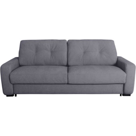 Canapé convertible express - 2/3 places - SOA - Tissu gauffré - Gris