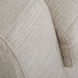 Canapé convertible express - 3 places - SOA - Tissu gauffré - Beige