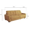 Canapé convertible express - 3 places - SOA - Tissu gauffré - Ocre - Canapé convertible express - 3 places - SOA - Tissu gauffré - Ocre -