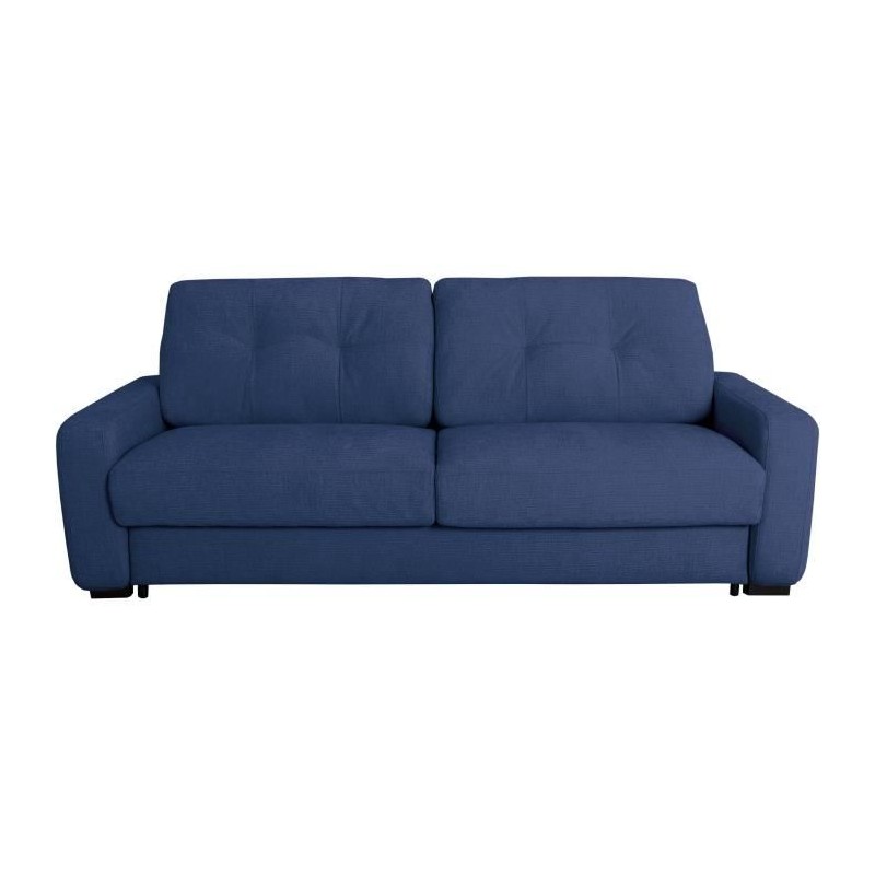 Canapé convertible express - 3 places - SOA - Tissu gauffré - Saphir Canapé convertible express - 3 places - SOA - Tissu gauffré - Saphir