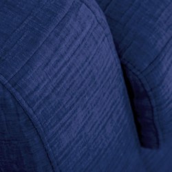 Canapé convertible express - 3 places - SOA - Tissu gauffré - Saphir