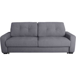 Canapé convertible express - 3 places - SOA - Tissu gauffré - Gris s